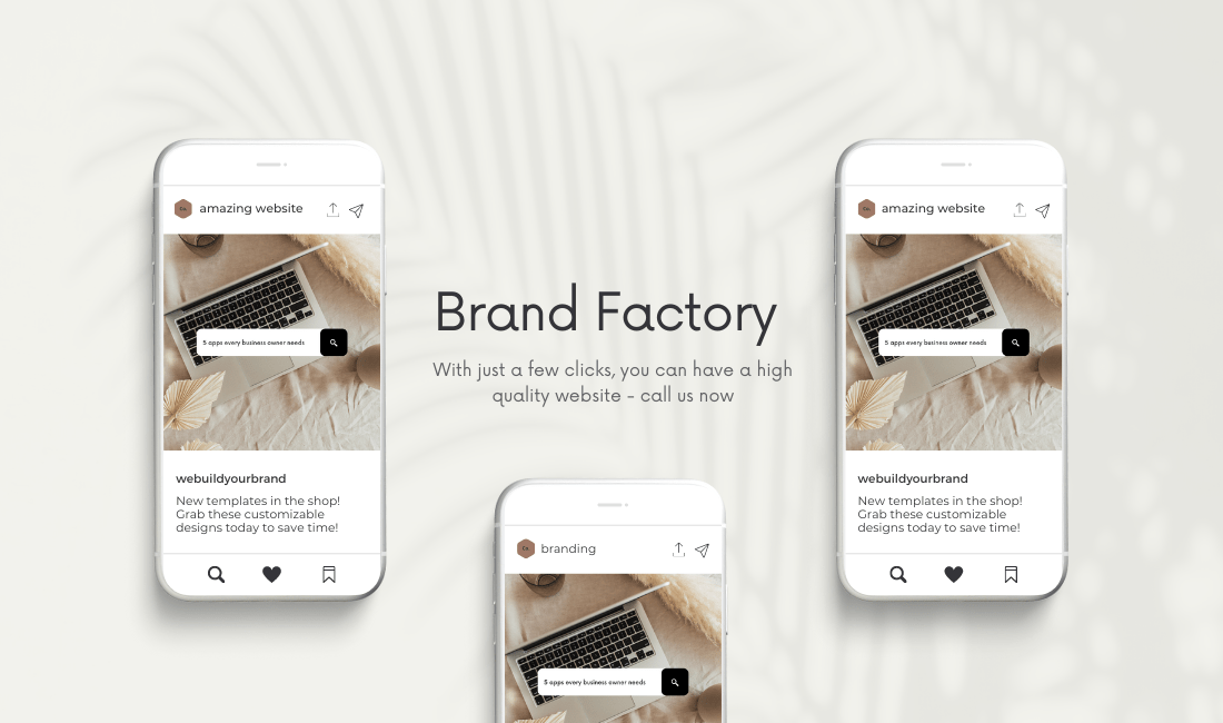 With just a few clicks, you can have a high quality website